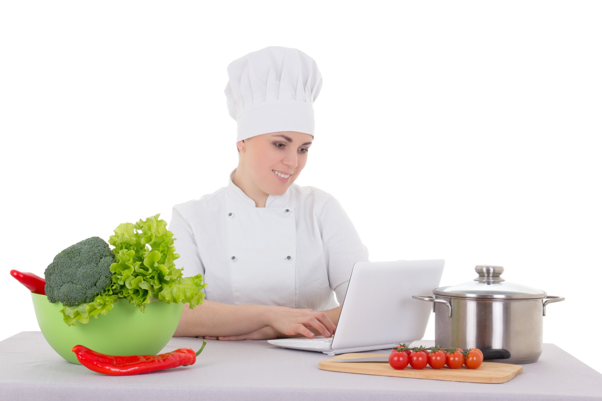 Chef che guida una lezione online
